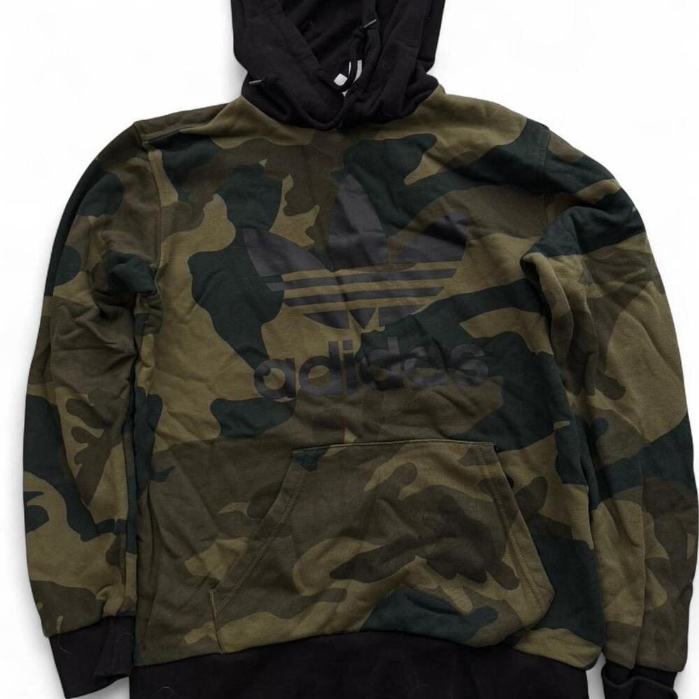 Adidas camo hoodie sleaze streetwear